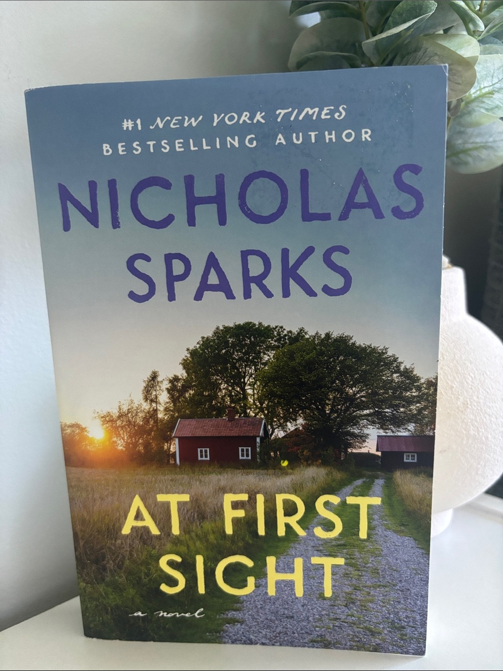 Nicholas Sparks "At First Sight" Paperback - Blue & Yellow Cover